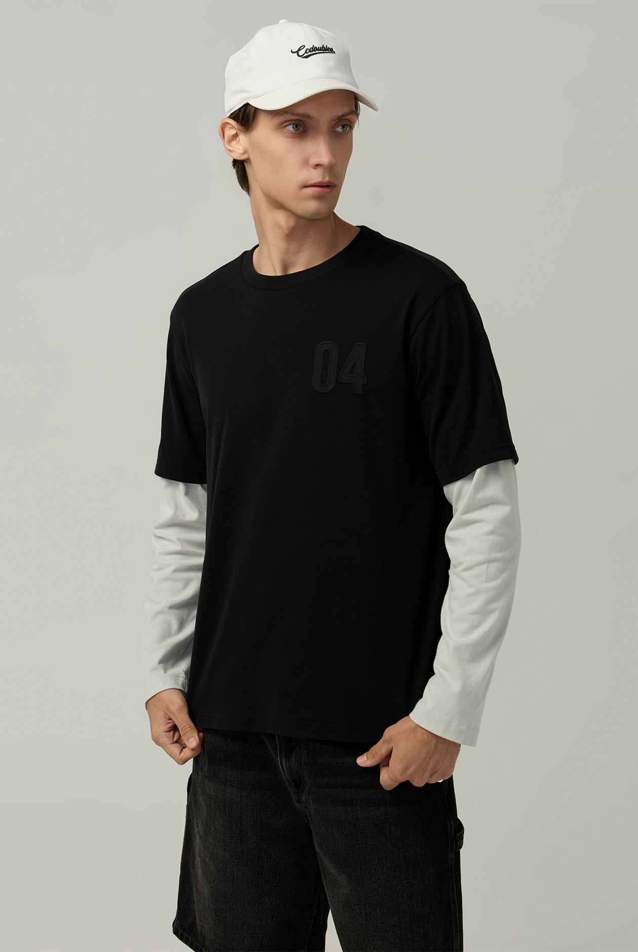 DOUBLE SLEEVE OVERSIZED TEE