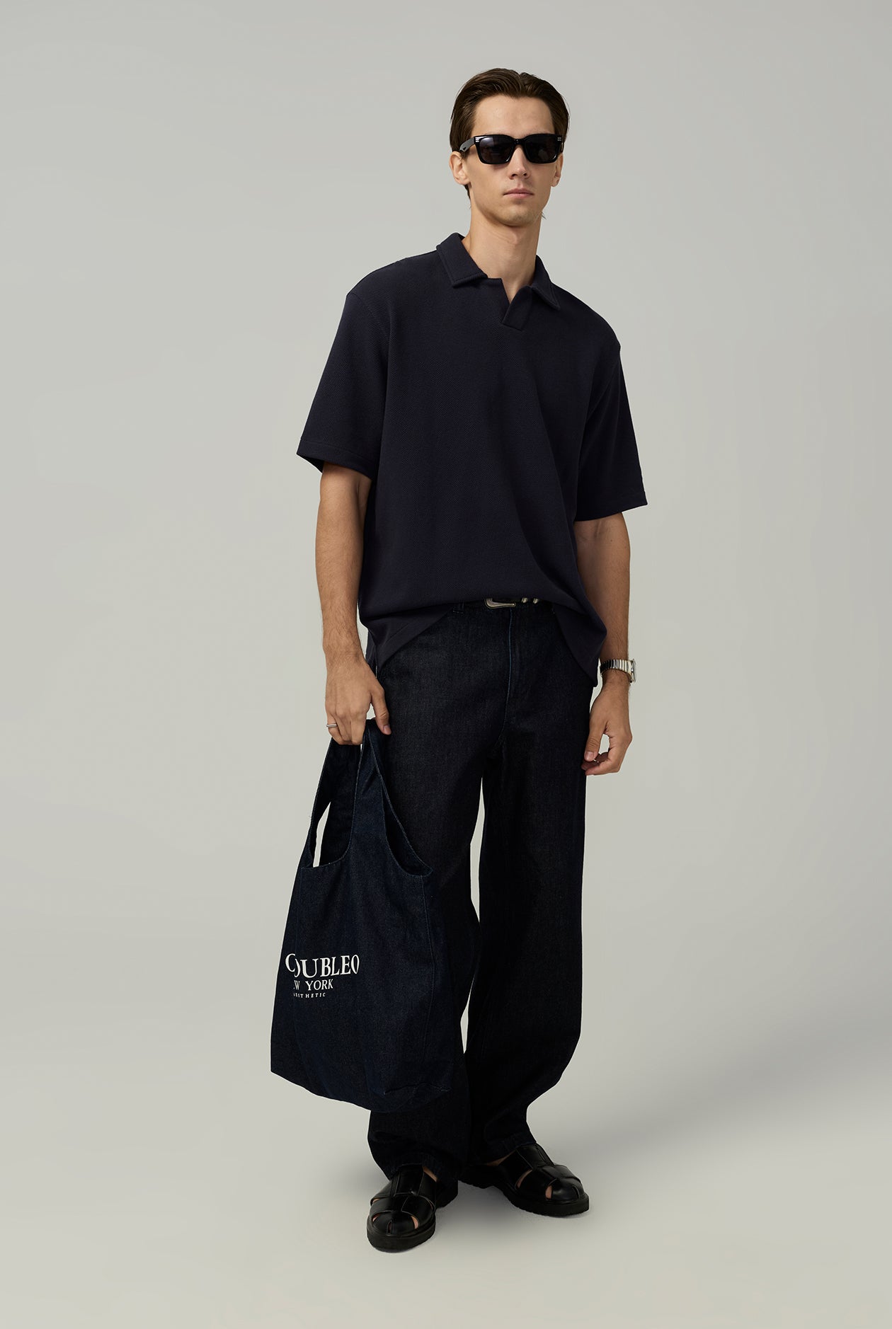 OPEN COLLAR POLO SHIRT