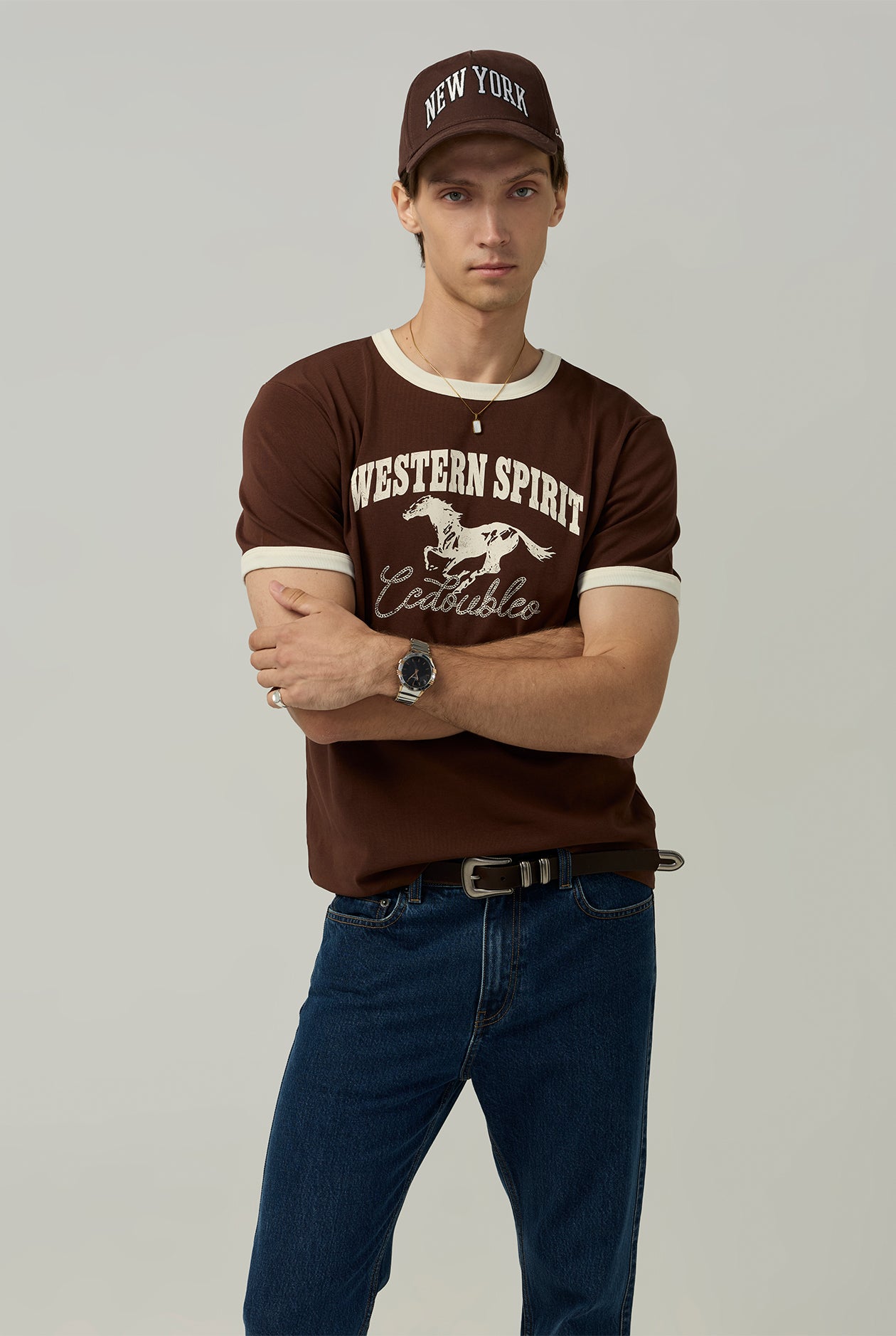 WESTERN SPIRIT GRAPHIC RINGER TEE