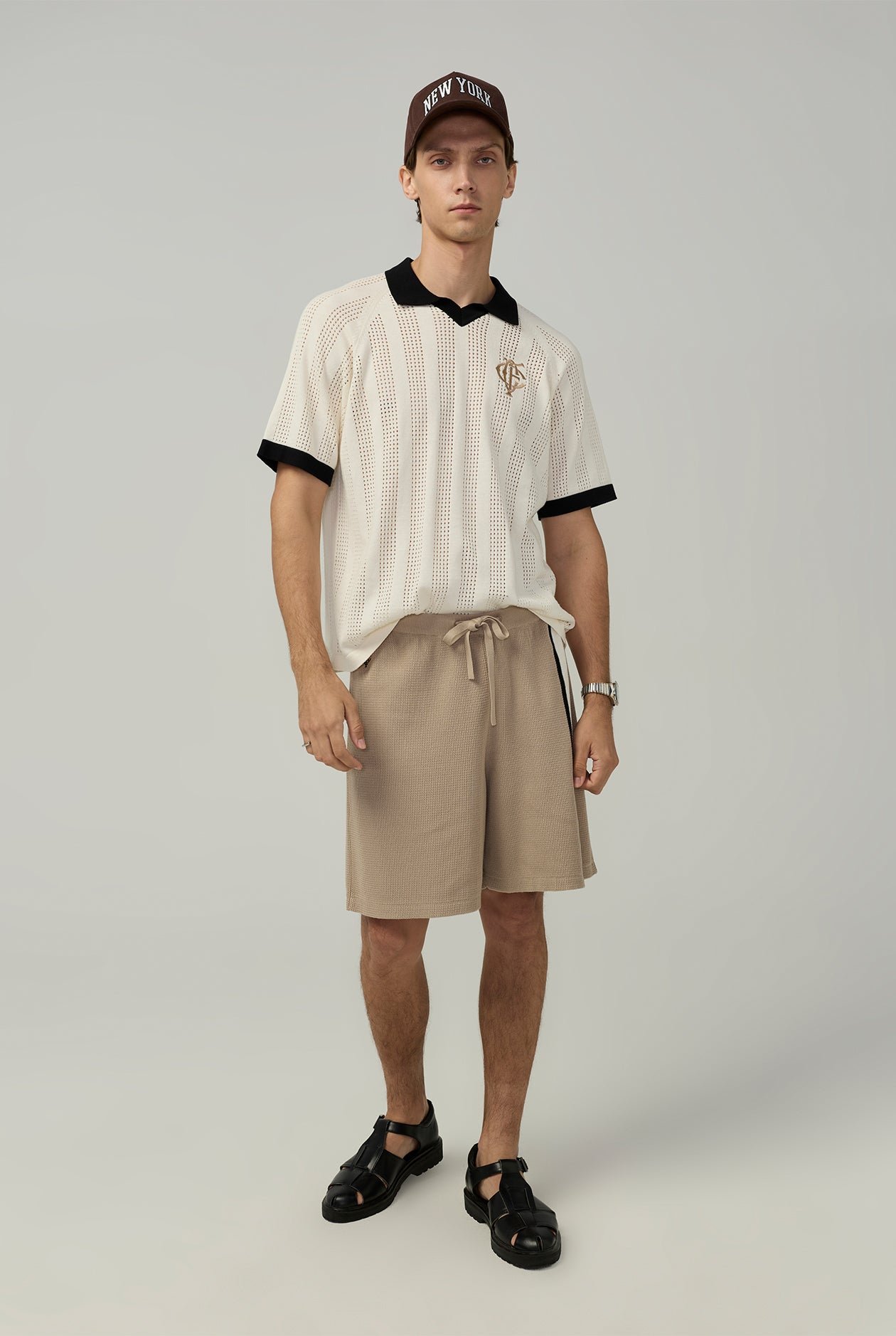 KNITTED TRACK SHORTS