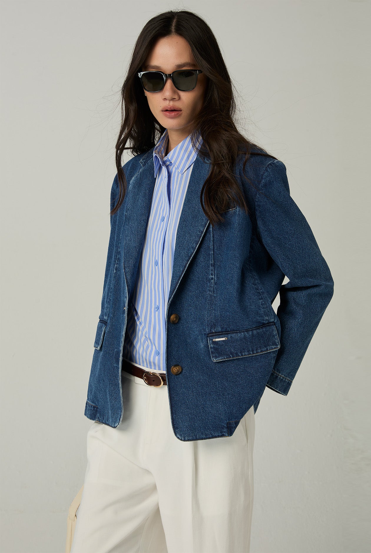 DENIM OVERSIZED BLAZER
