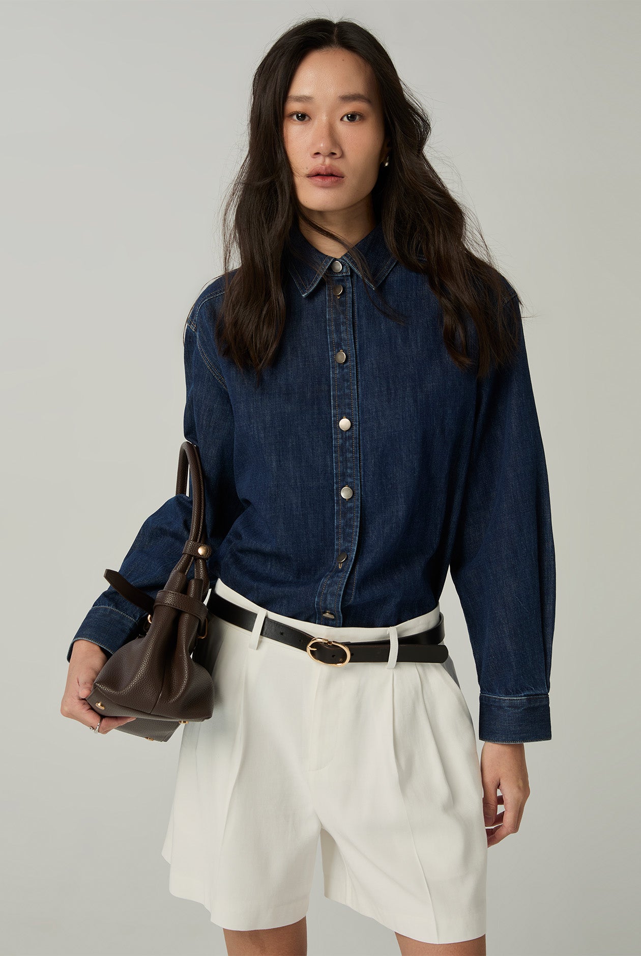 DENIM BUTTON-UP SHIRT