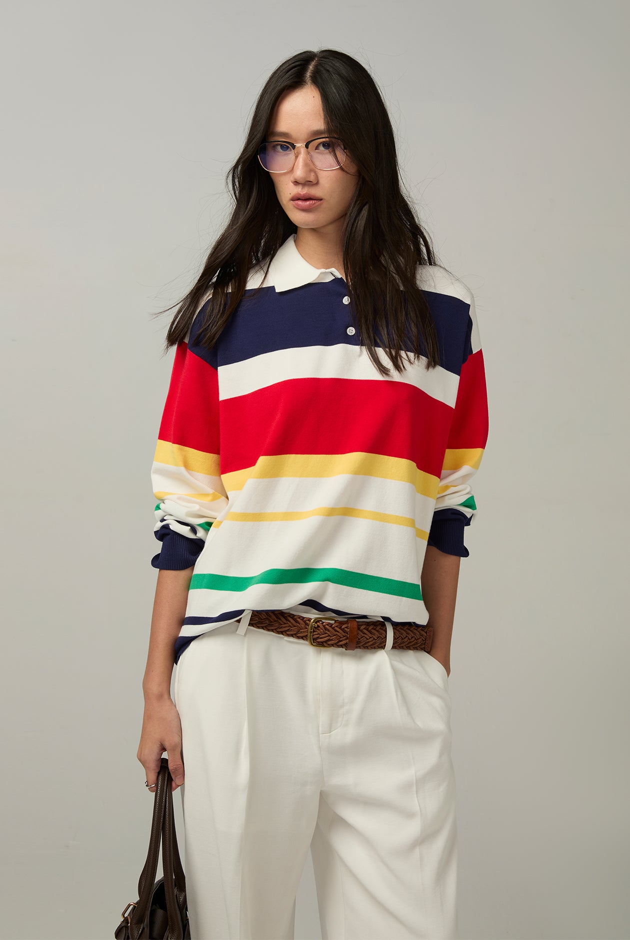 MULTI STRIPE KNITTED POLO