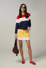 MULTI STRIPE KNITTED DRESS