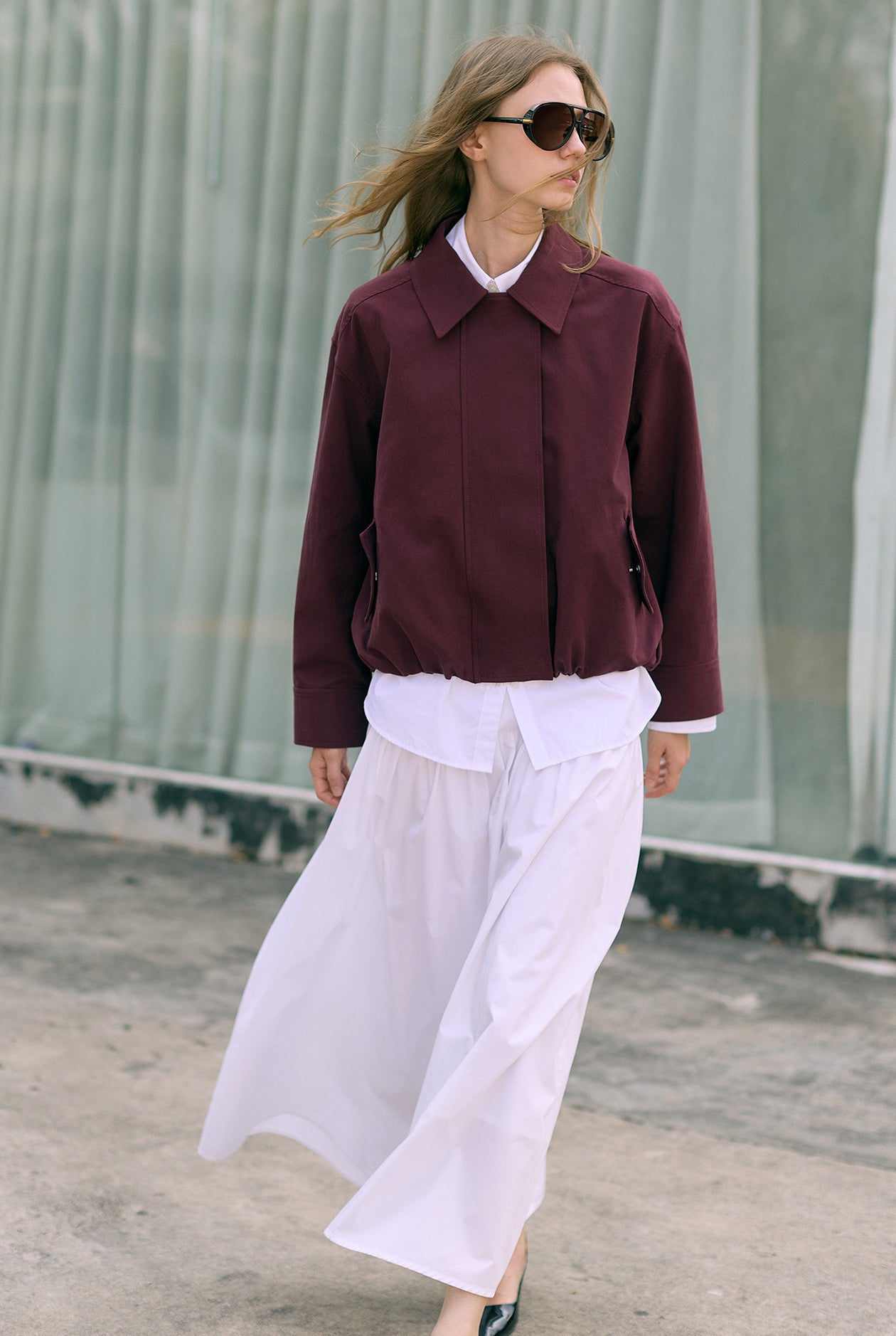 POPLIN MIDI SKIRT - CC Double O Official Store