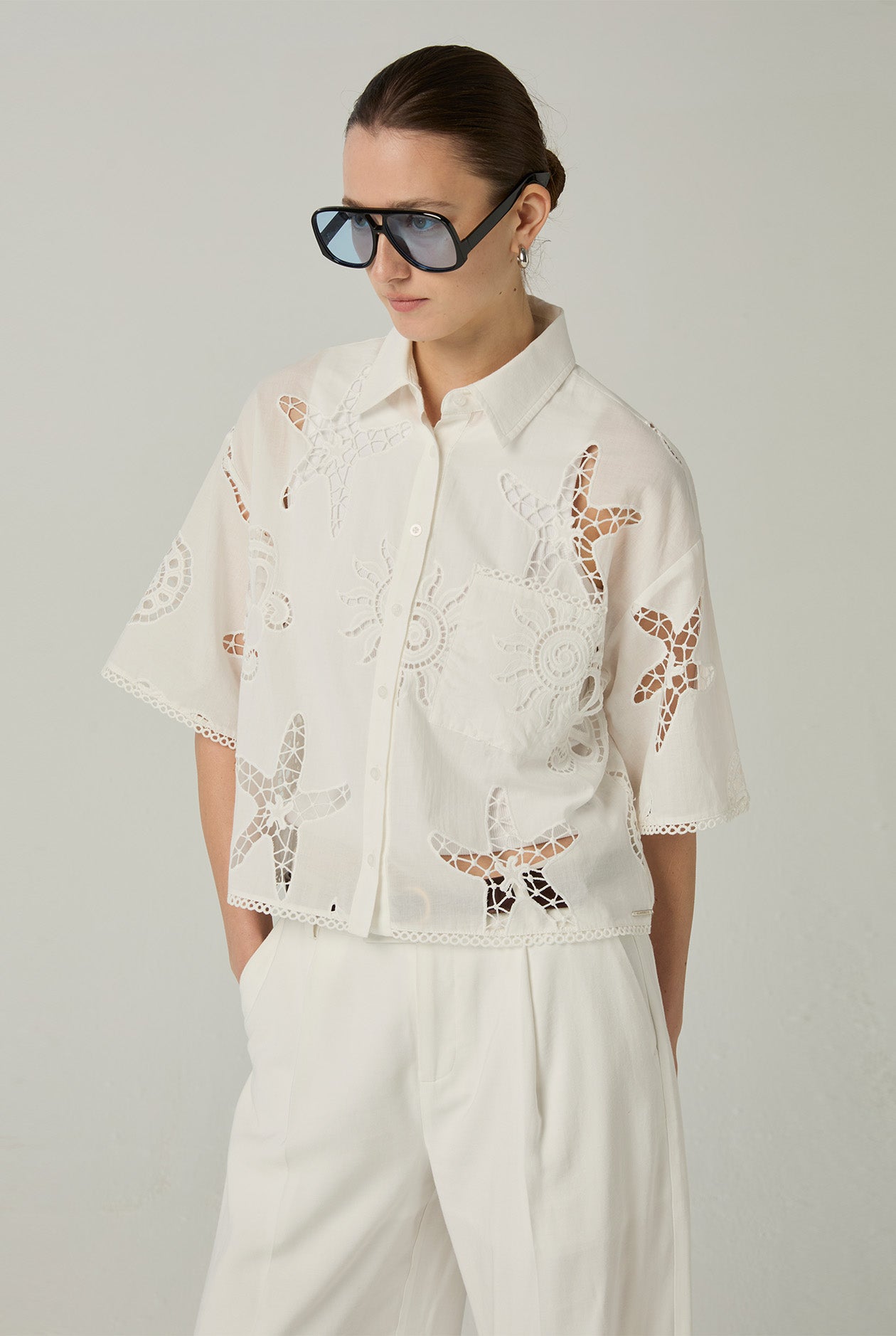 SEA ANIMALS CROP SHIRT