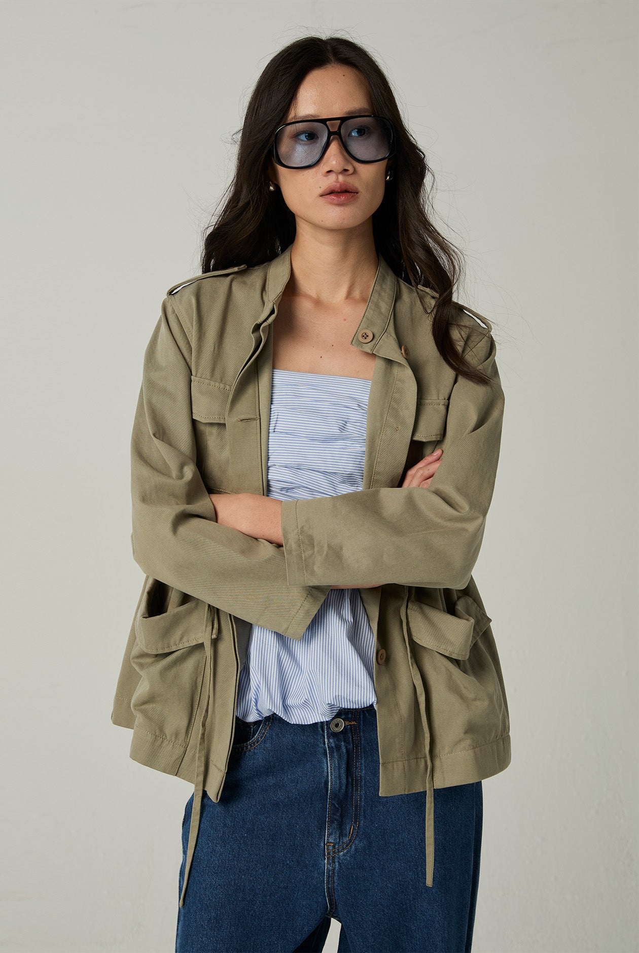 COTTON TWILL PARKA JACKET