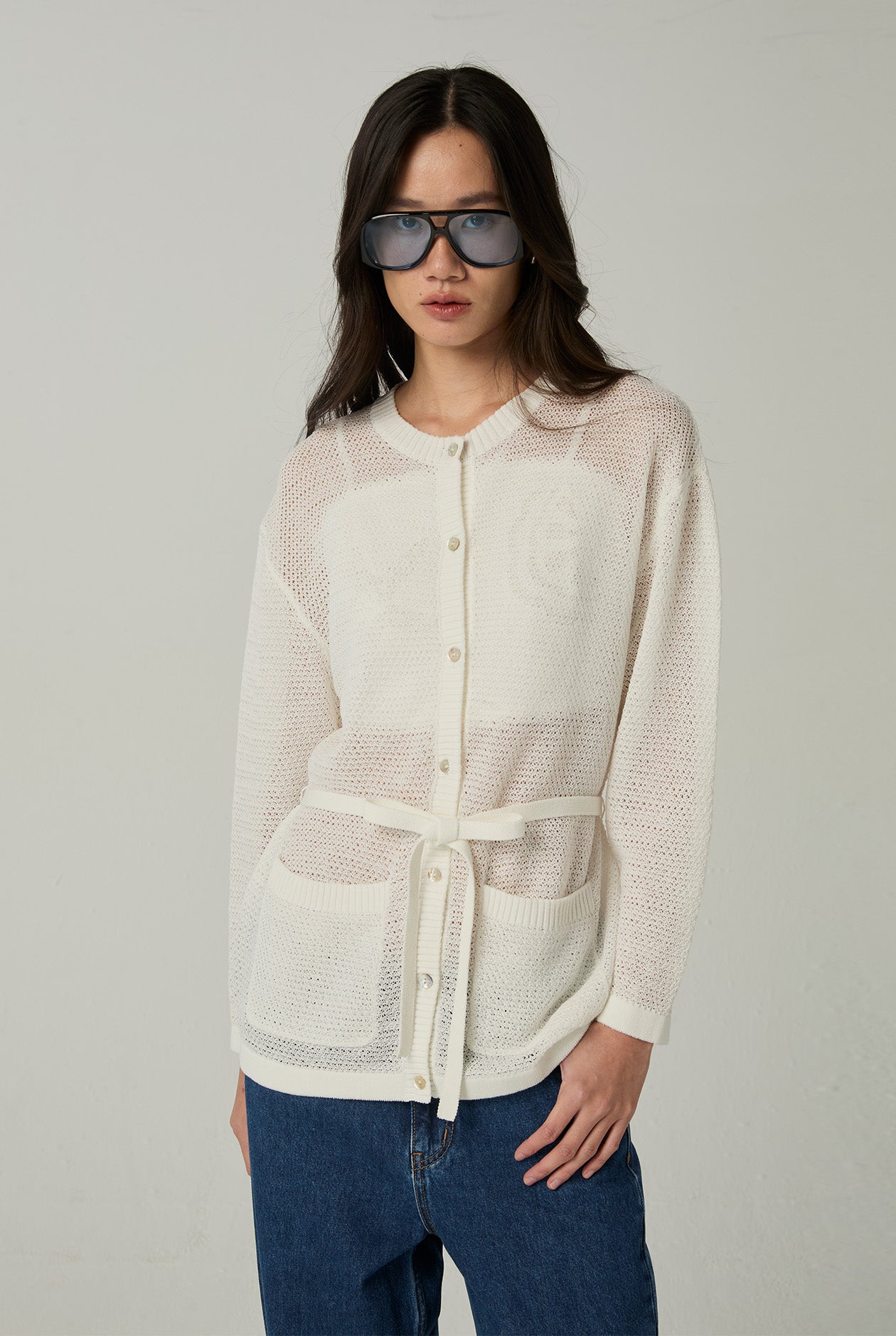 CROCHET MESH CARDIGAN - CC Double O Official Store