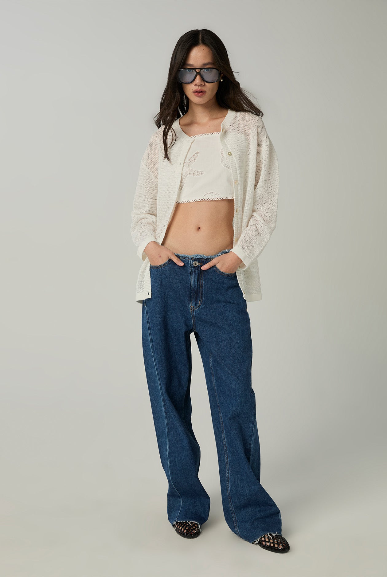 CROCHET MESH CARDIGAN - CC Double O Official Store