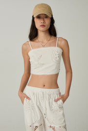 EMBROIDERED SEA  ANIMAL CAMISOLE TOP