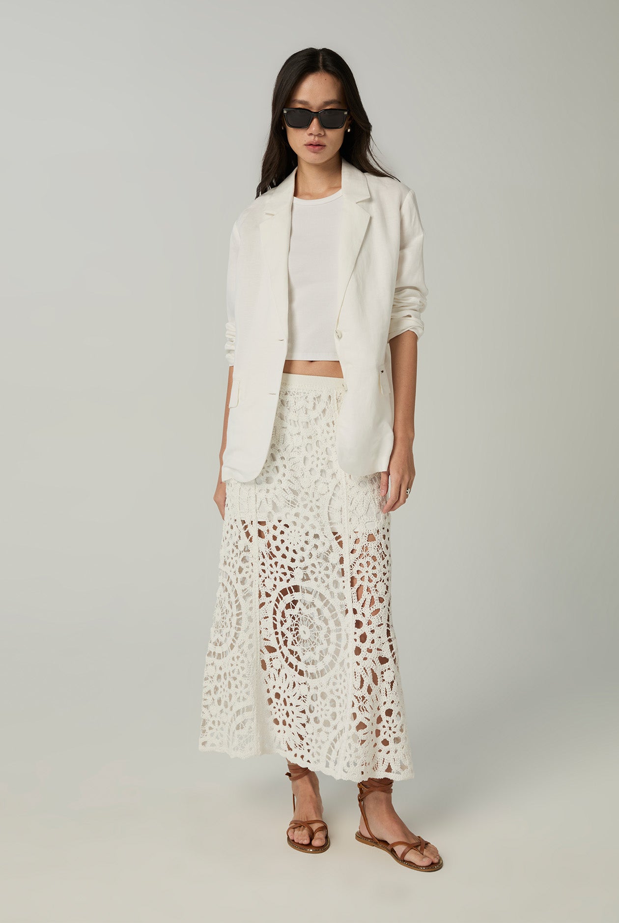 CROCHETED MIDI SKIRT