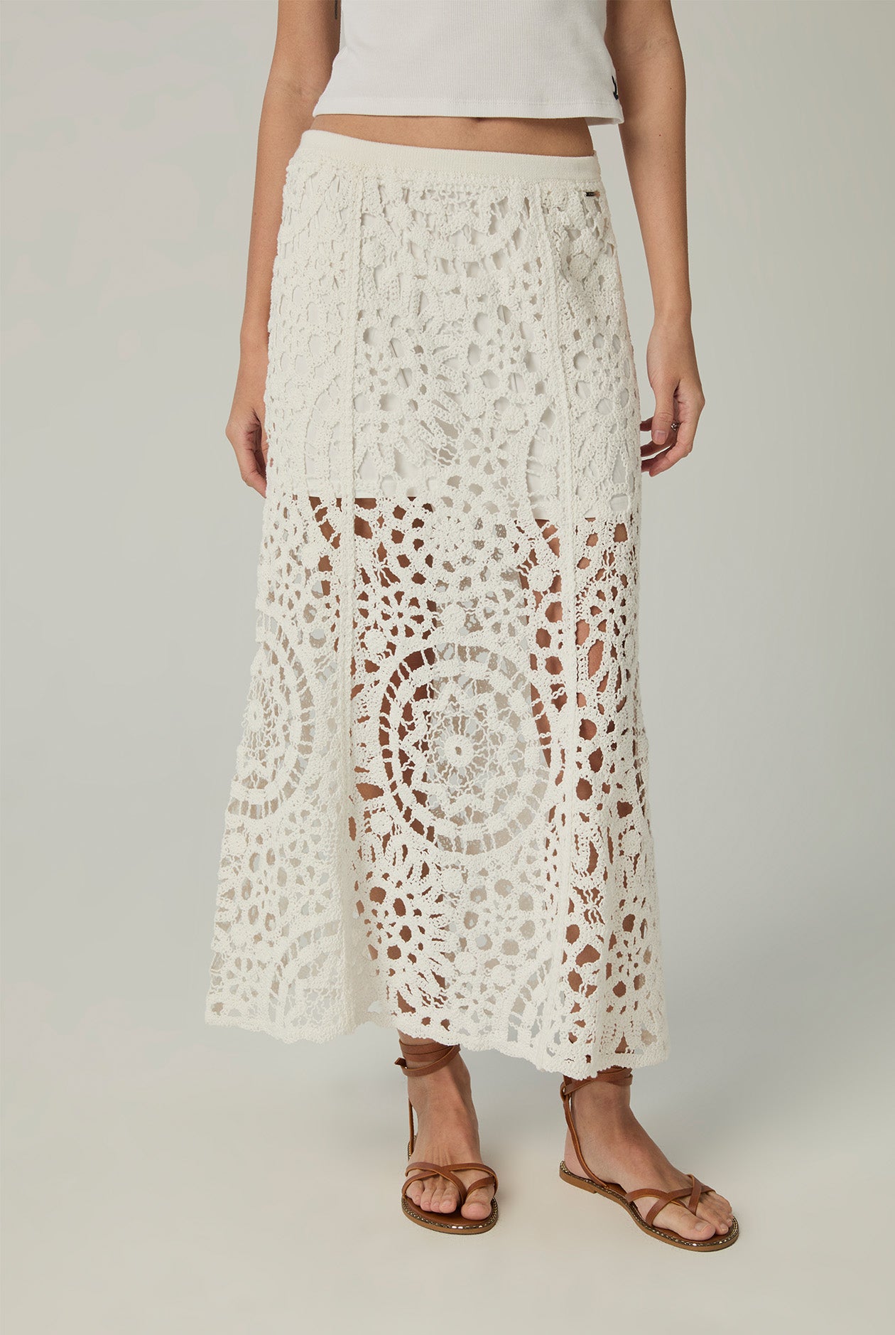 CROCHETED MIDI SKIRT