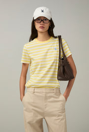STRIPED ROUND NECK TEE