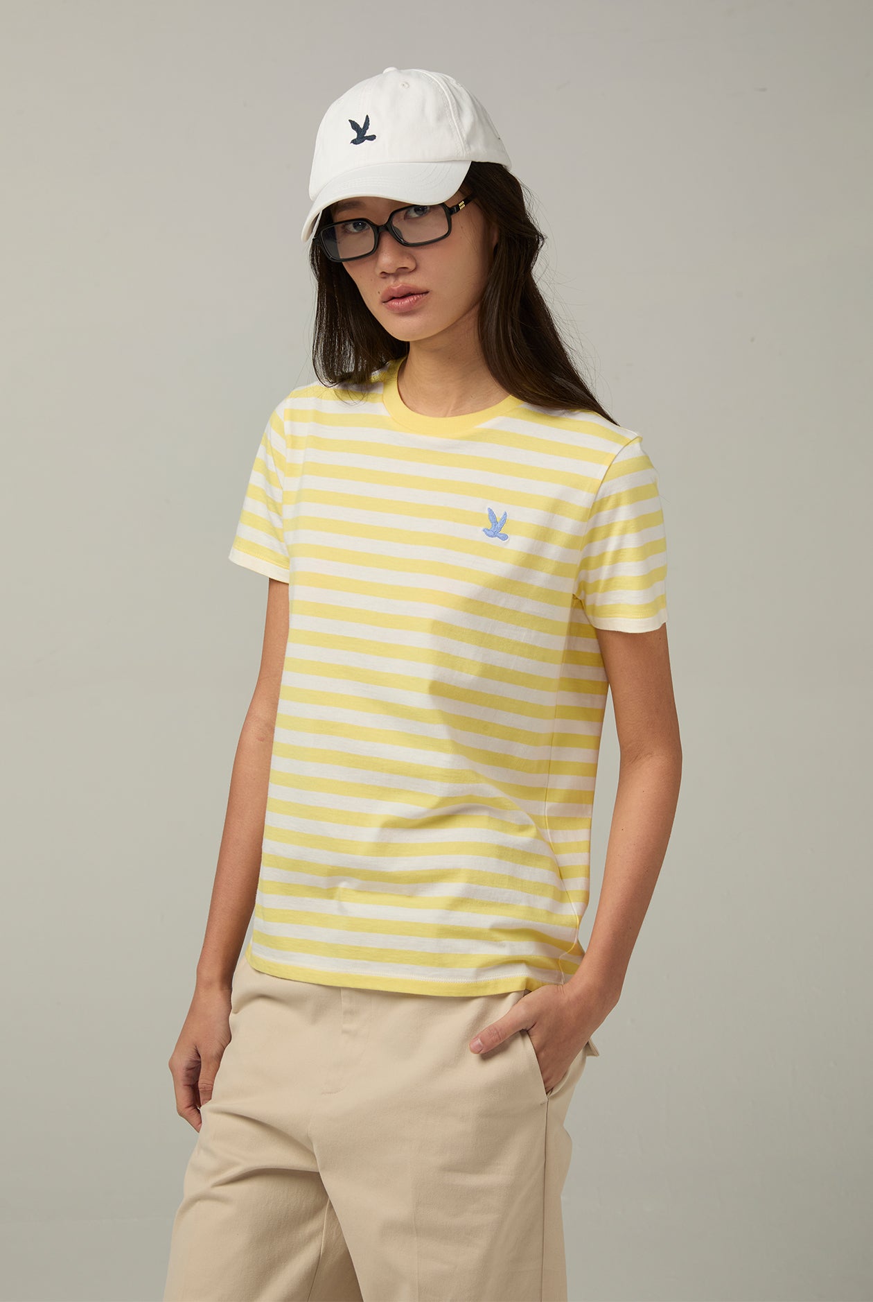 STRIPED ROUND NECK TEE