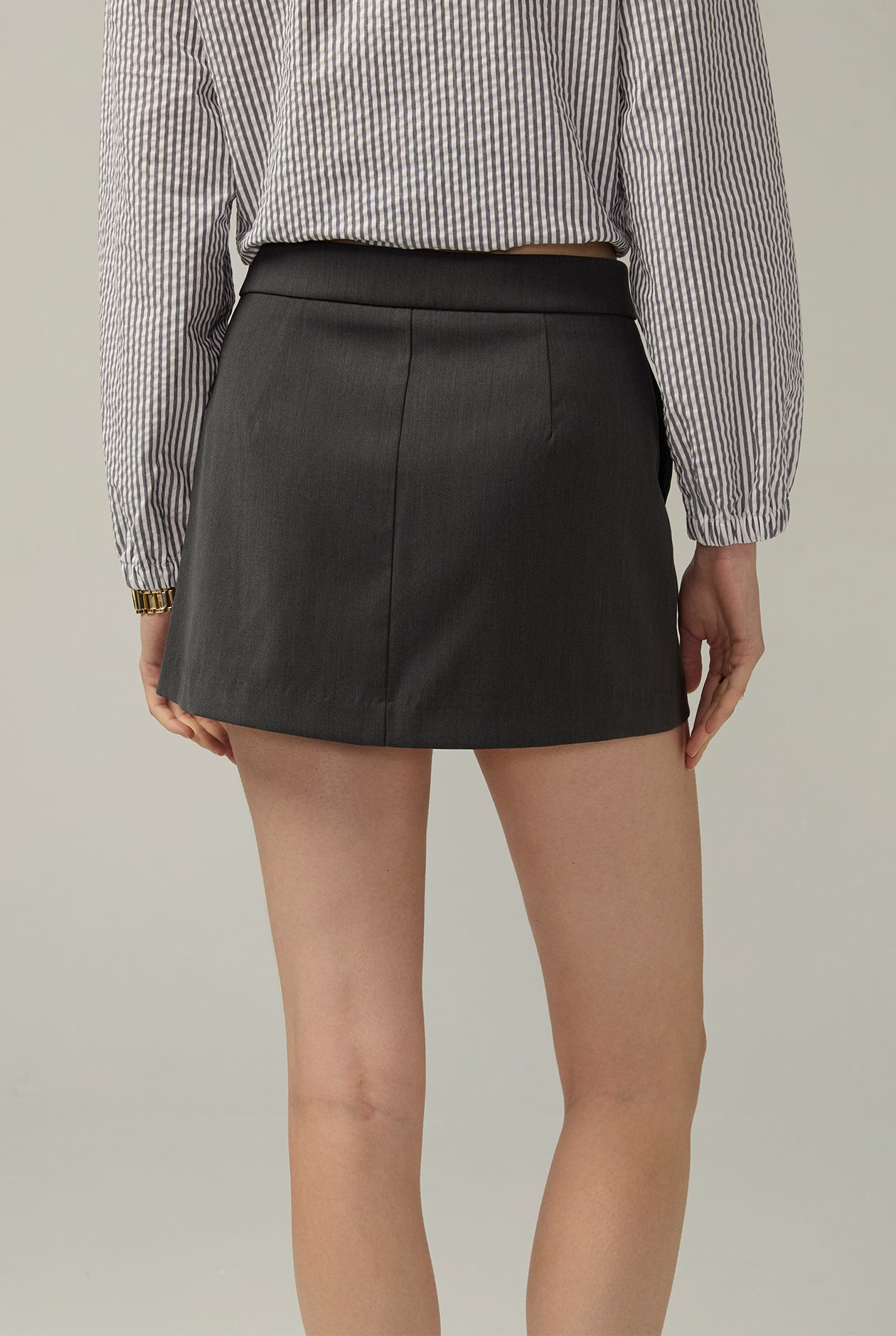 MINI SKIRT WITH BELT Grey / 8