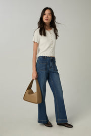 LOW-RISE BOOTCUT JEANS