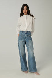 FRONT BUTTONED POCKET JEANS