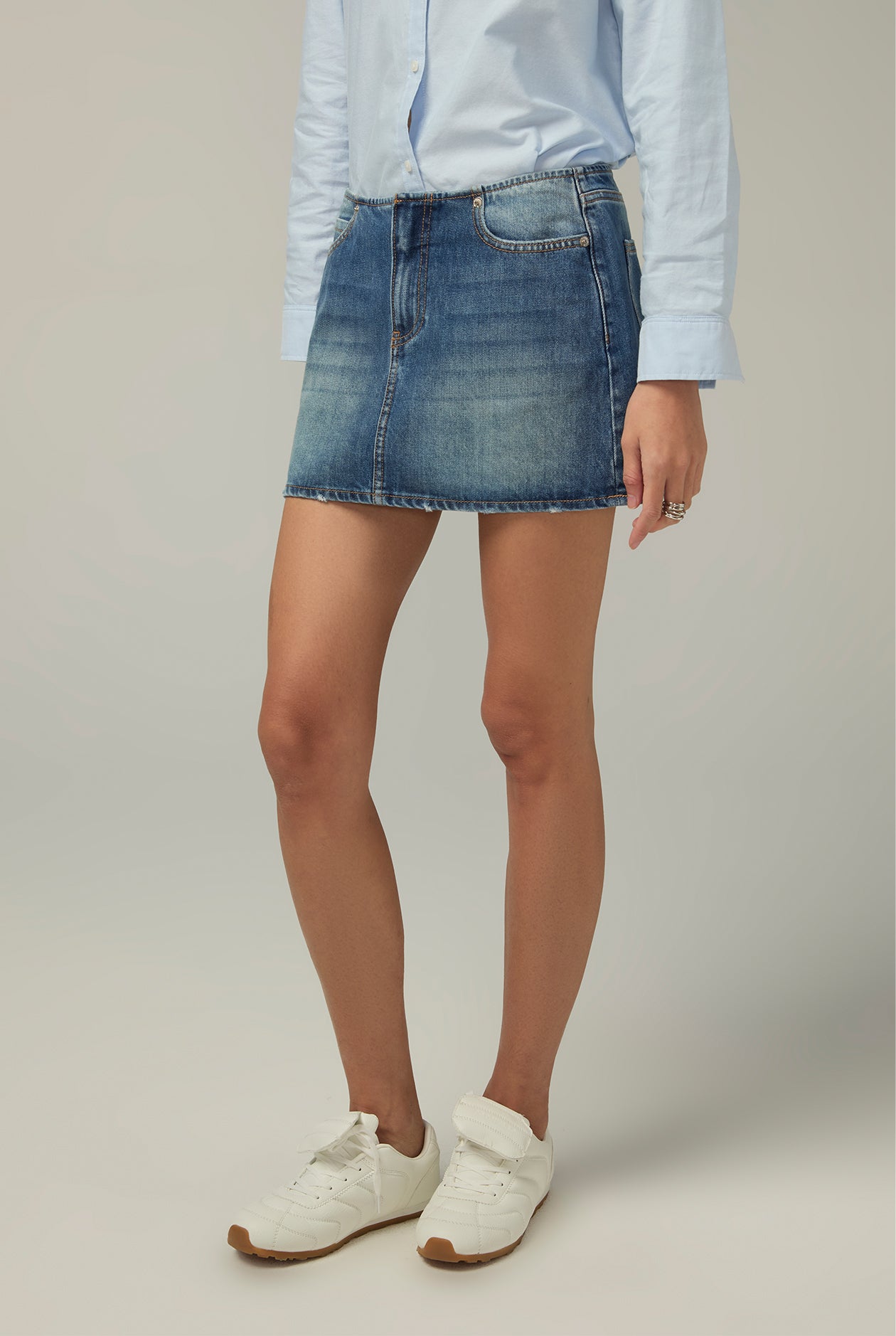 WAISTLESS MINI SKIRT Blue / 30