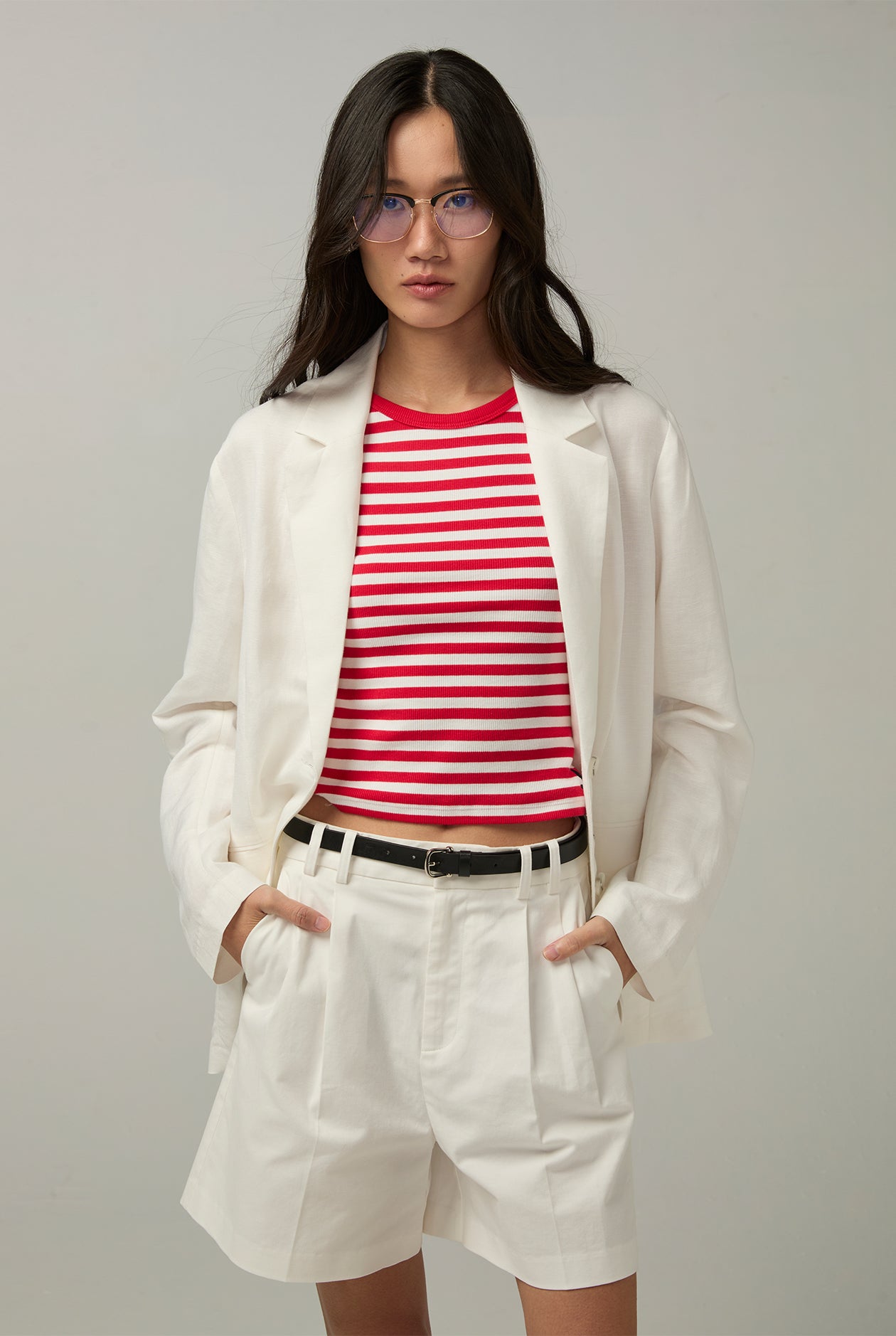 DUAL POCKET BLAZER White / L