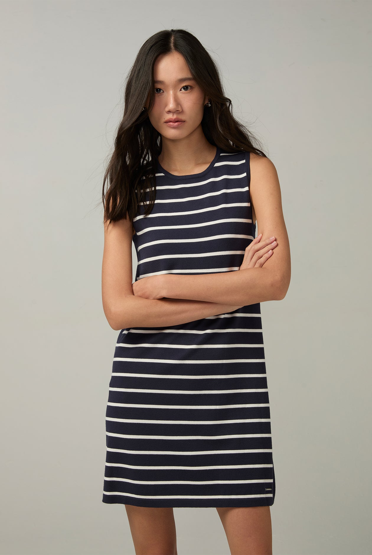 HORIZONTAL STRIPED MINI DRESS