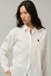 OVERSIZED SIGNATURE PLAIN SHIRT White / L