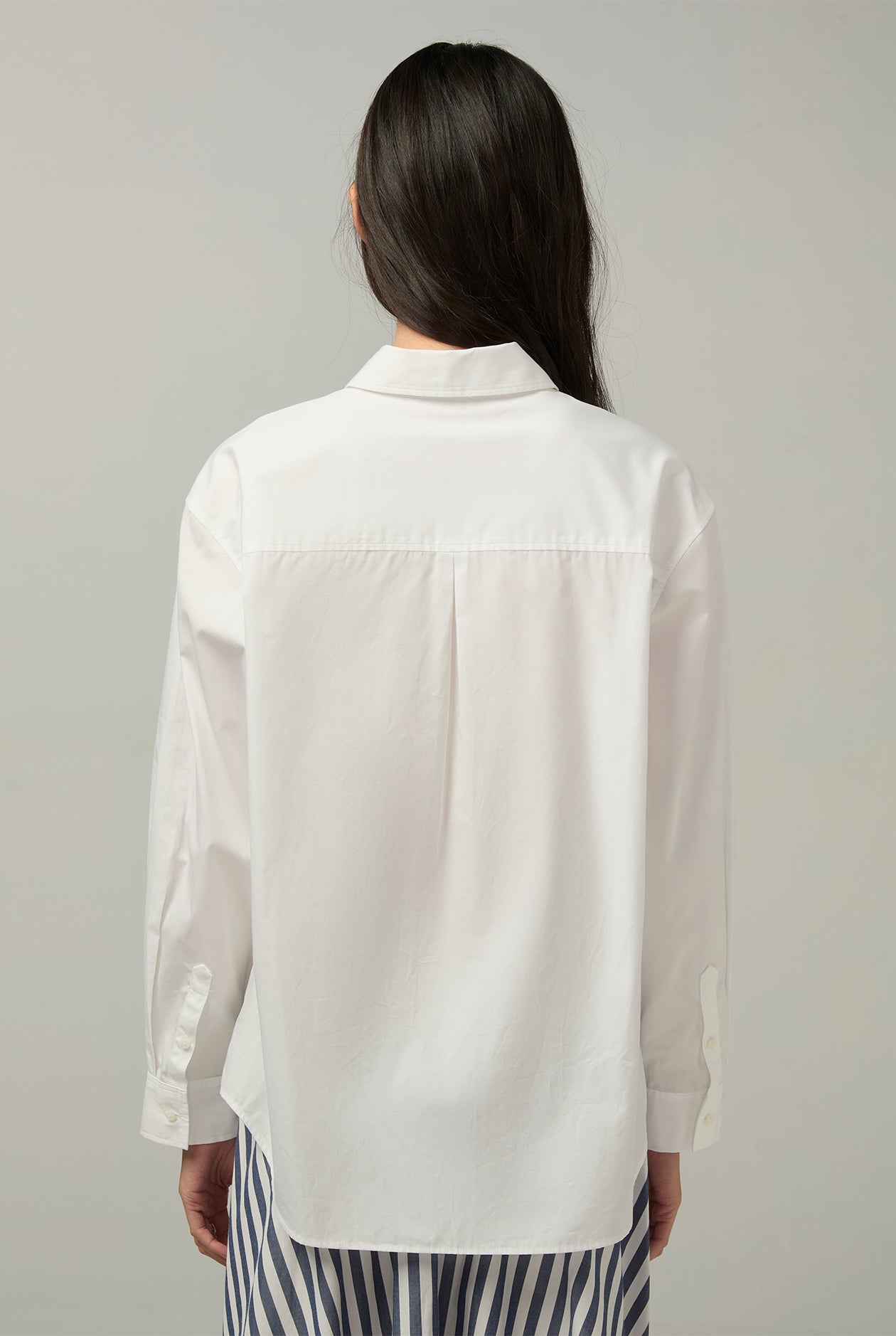 OVERSIZED SIGNATURE PLAIN SHIRT White / L