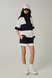 STRIPED RELAXED SHORTS