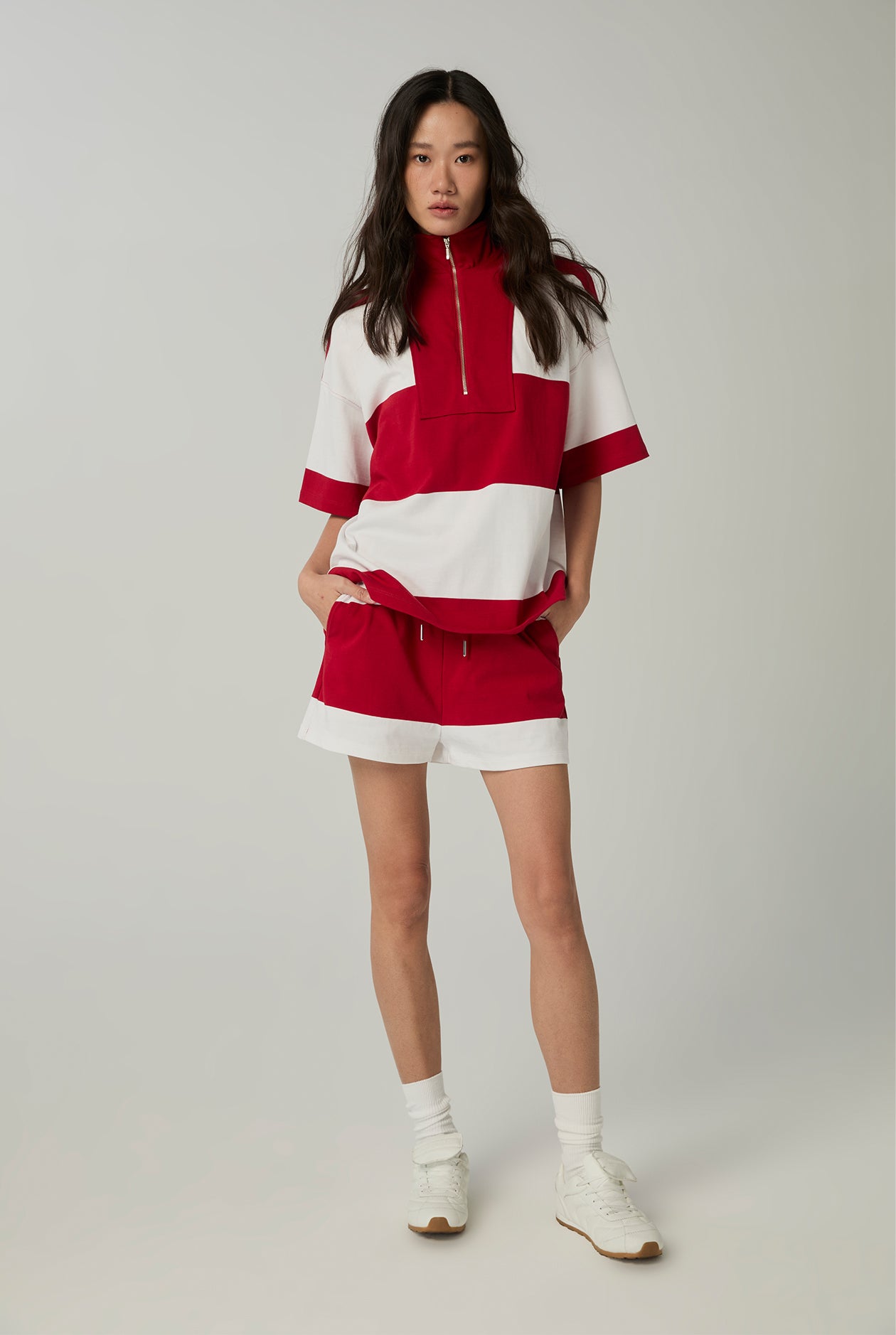 STRIPED RELAXED SHORTS