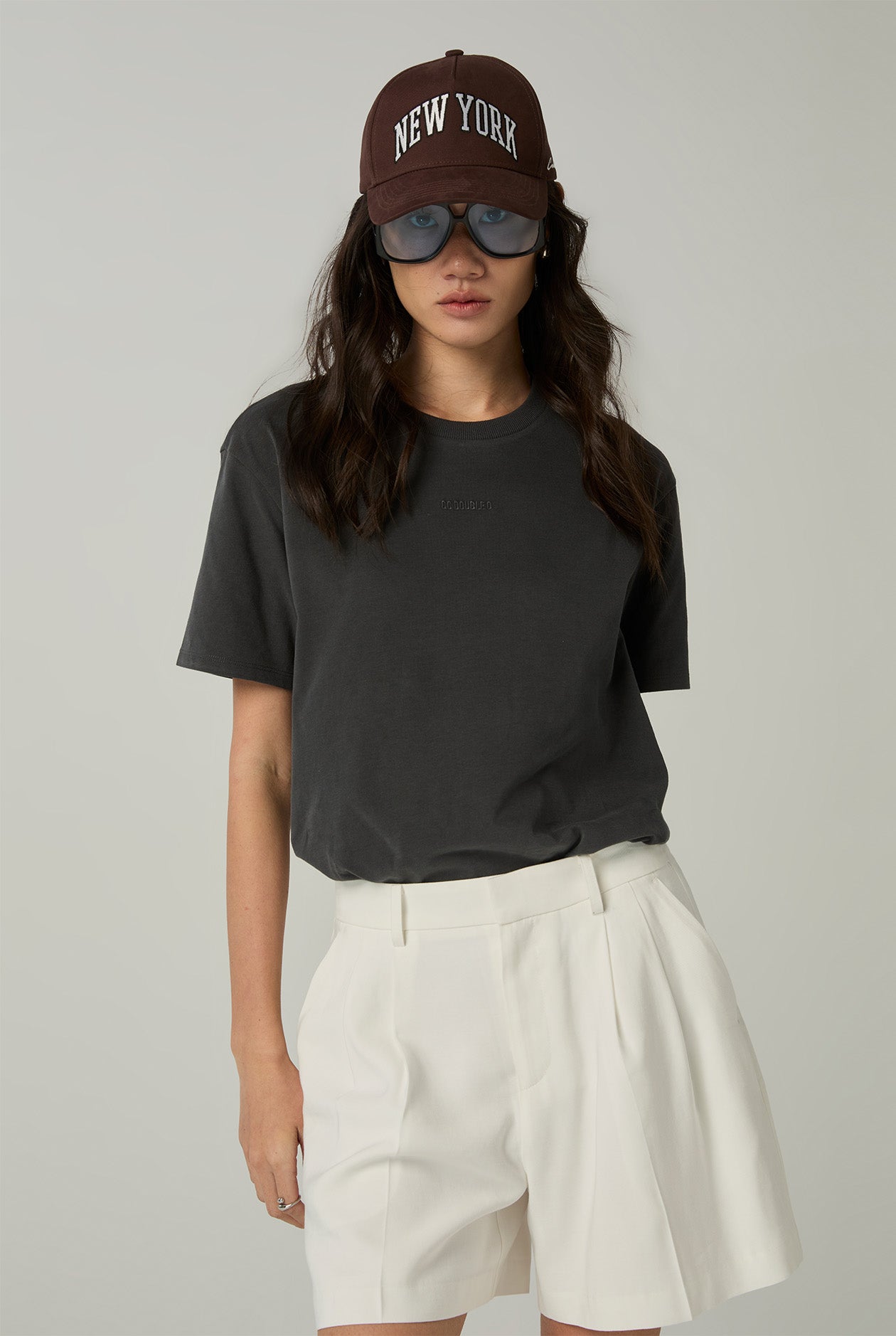 LOGO EMBROIDERY OVERSIZED TEE