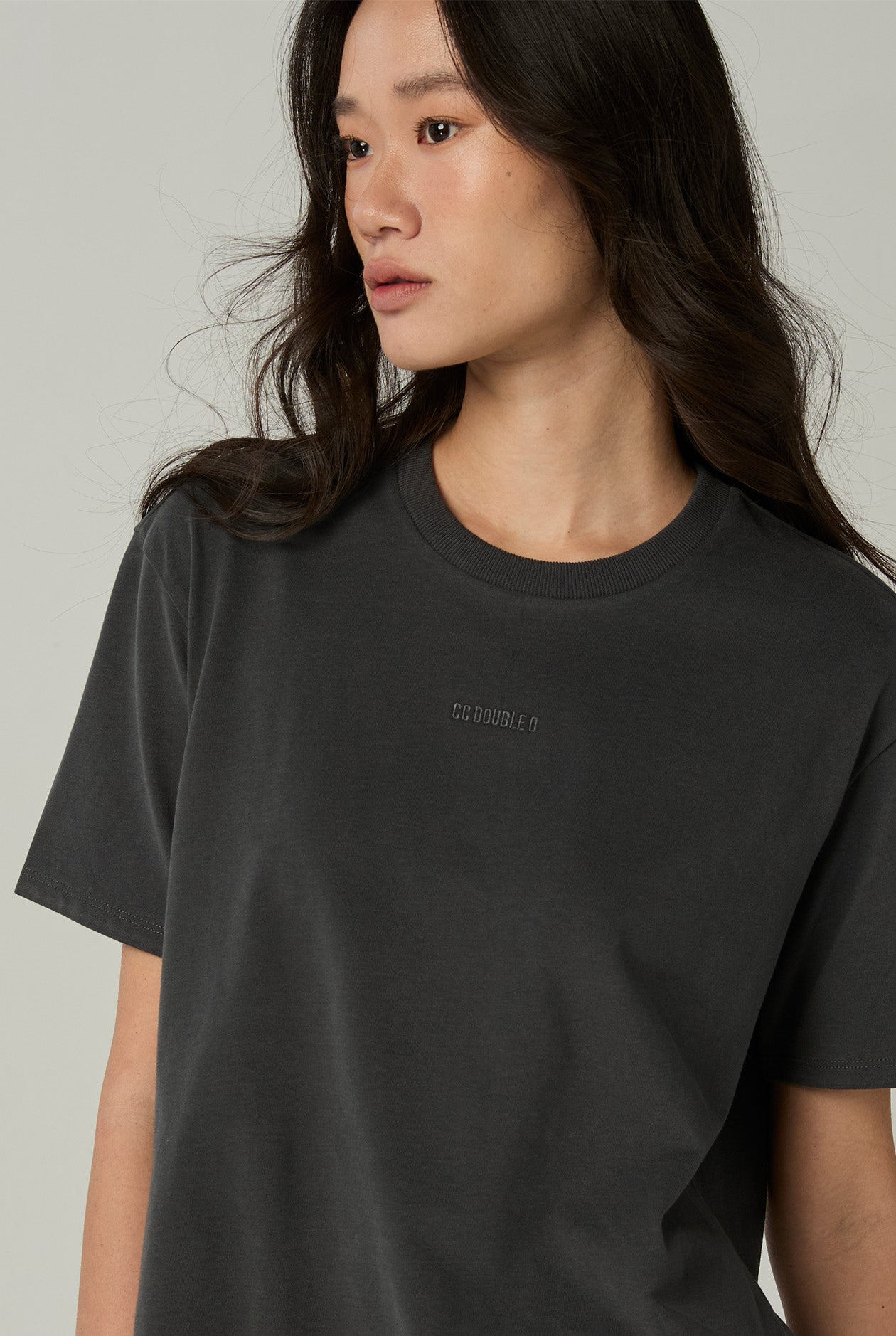LOGO EMBROIDERY OVERSIZED TEE
