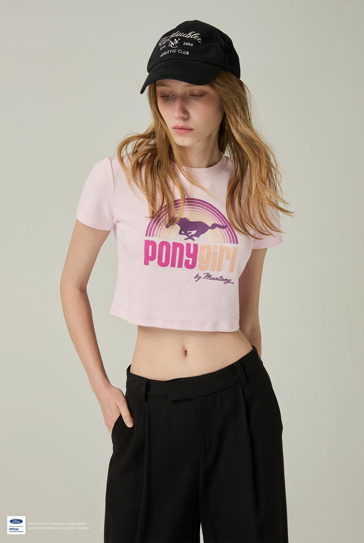 FORD MUSTANG PONY GIRL PINK TEE - CC Double O Official Store