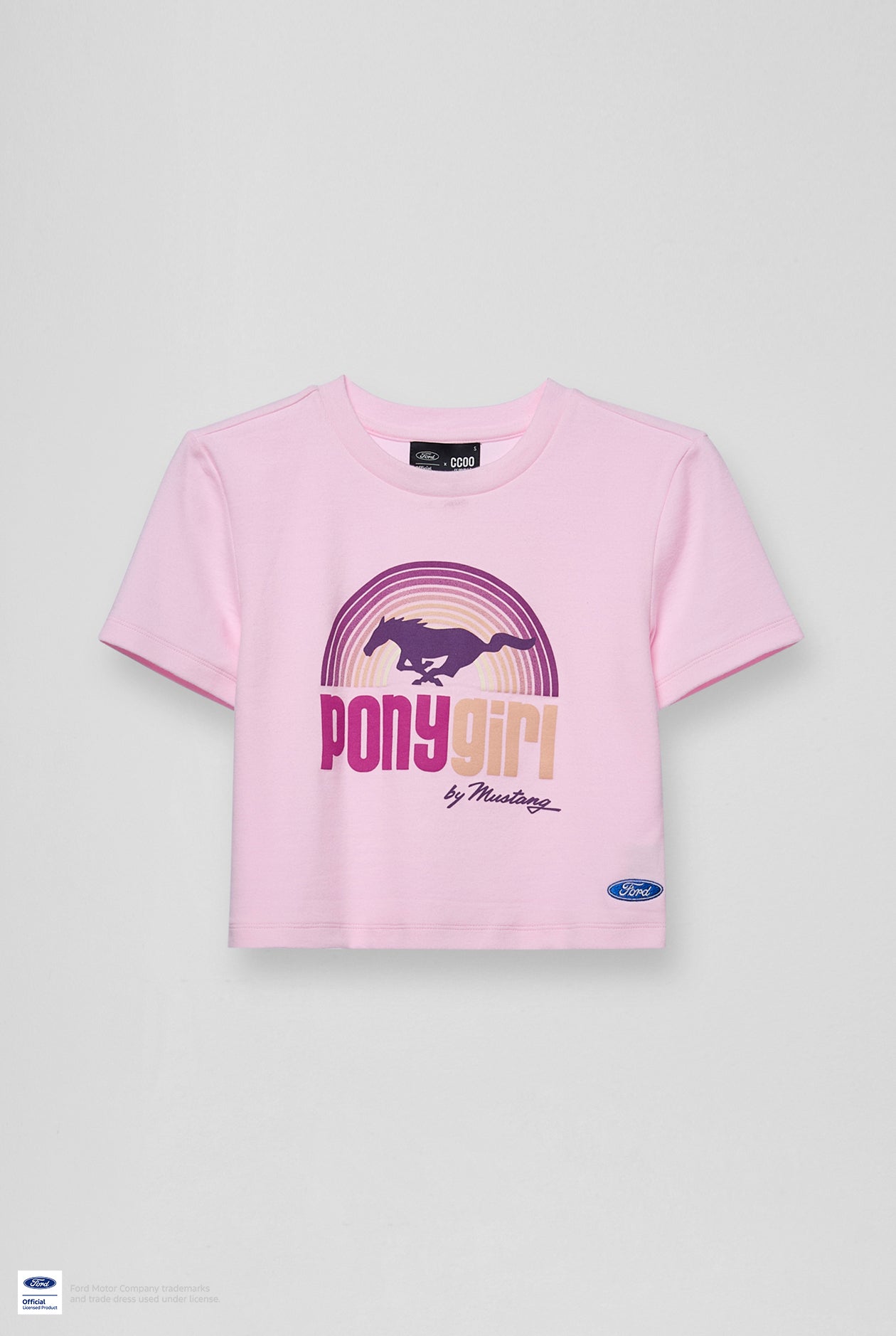 FORD MUSTANG PONY GIRL PINK TEE - CC Double O Official Store