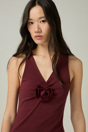 ROSETTE SLEEVELESS TOP