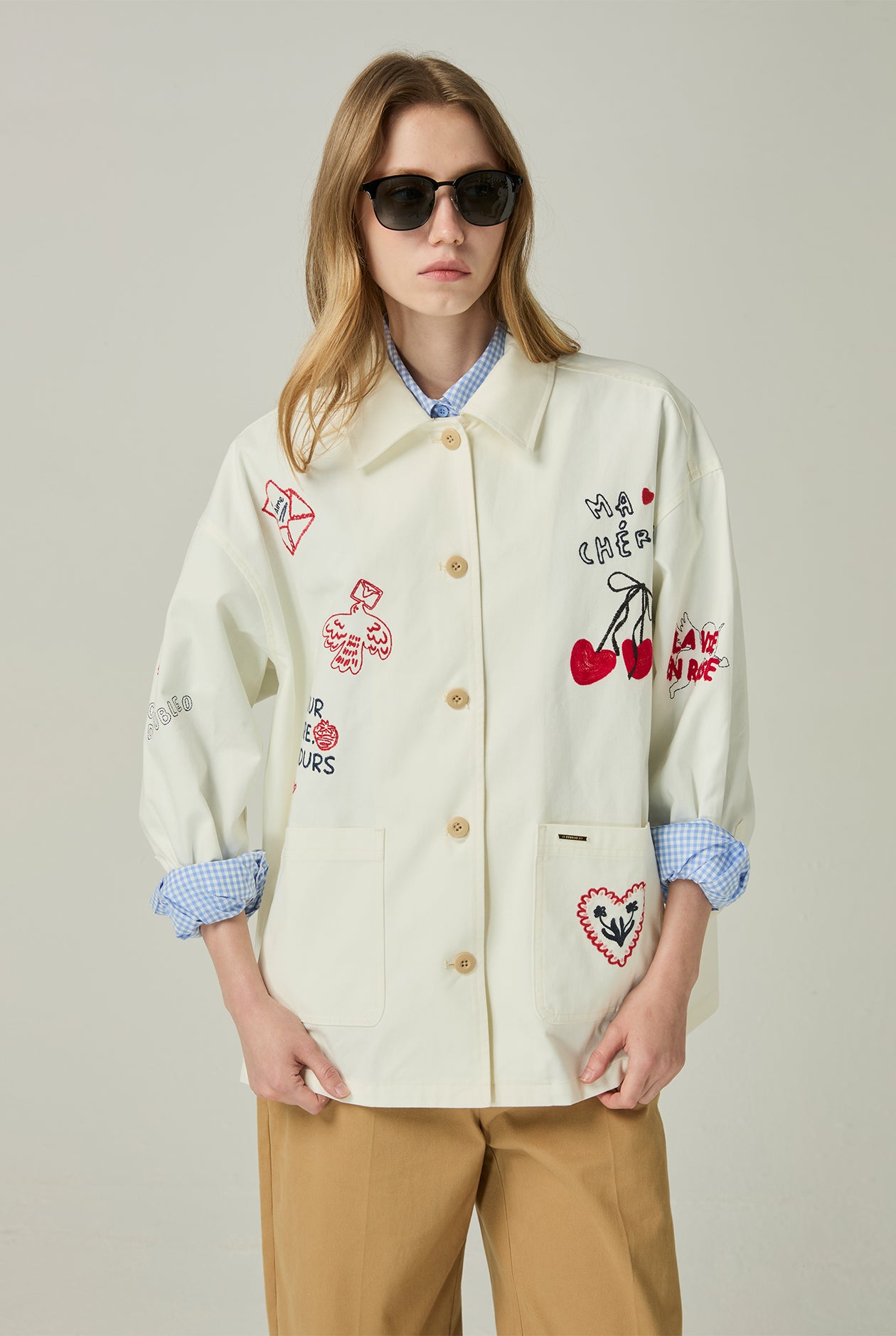 EMBROIDERED OVERSIZED SHACKET