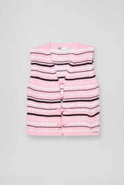 CHEONGSAM BUCKLE STRIPED WAISTCOAT