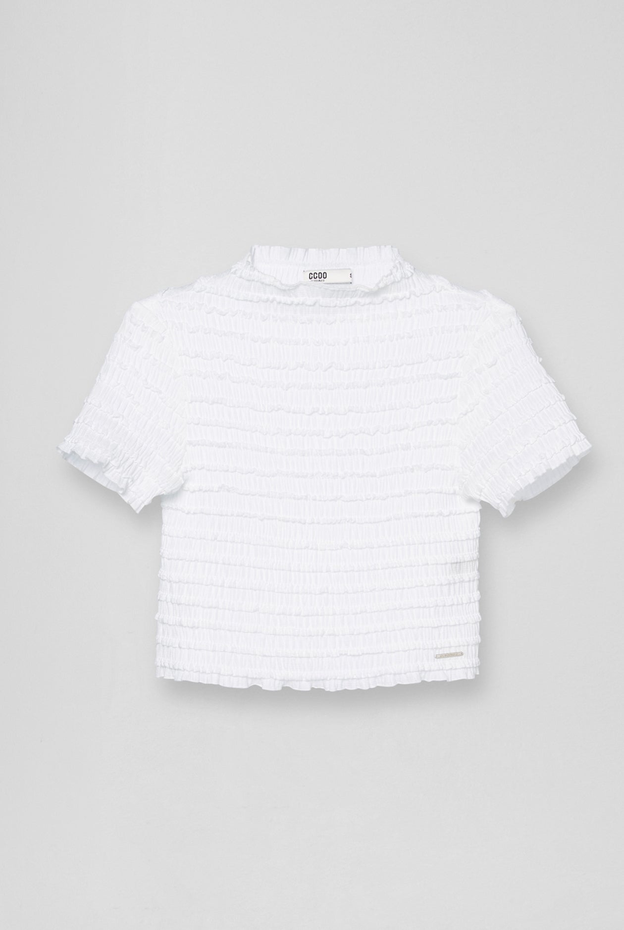 OVERLOCK DETAIL SMOCKED TOP - CC Double O Official Store