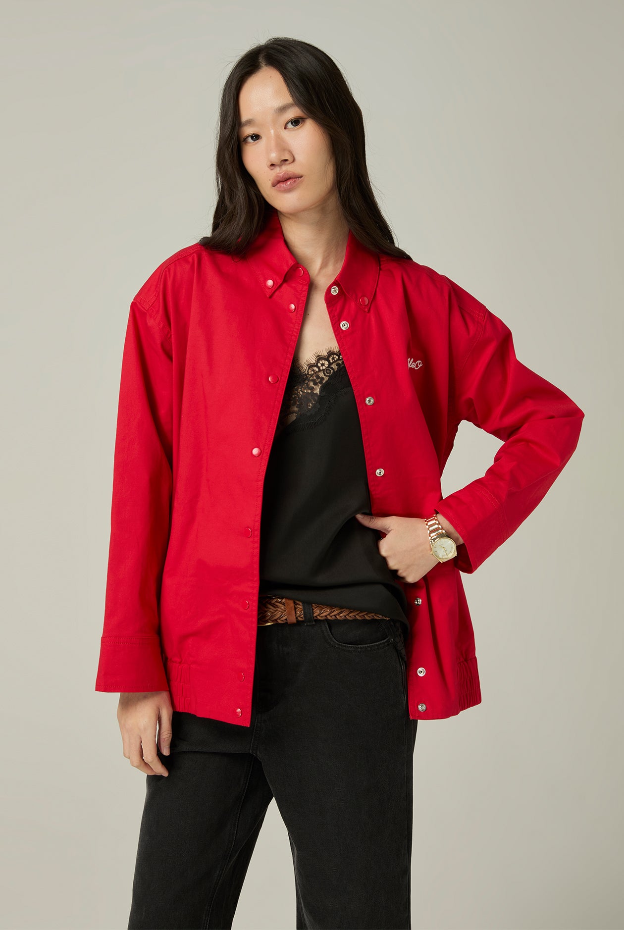 BUTTON-UP BLOUSON JACKET - CC Double O Official Store