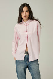 FROG BUTTON DETAIL BLOUSE