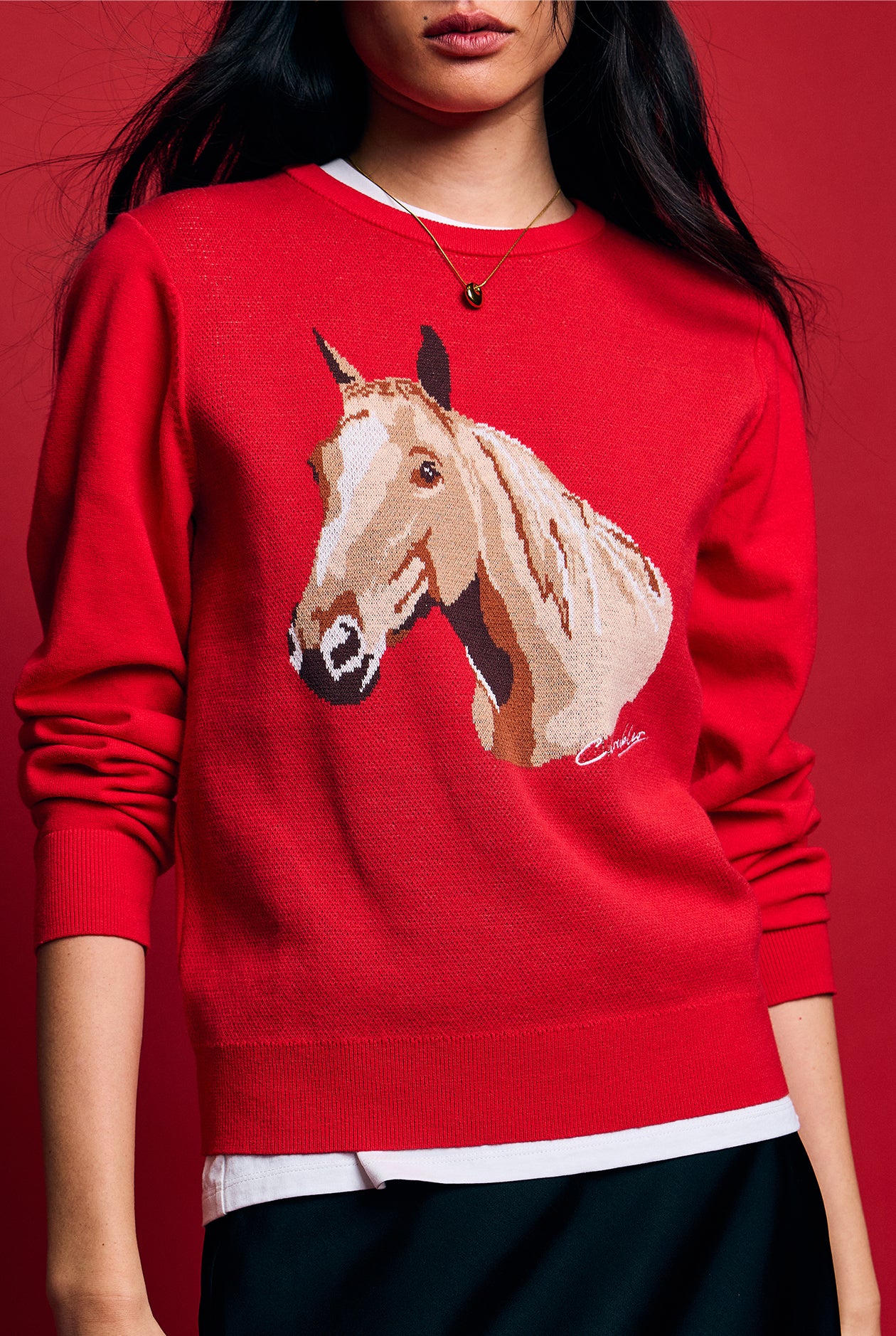 HORSE MOTIF SWEATER - CC Double O Official Store