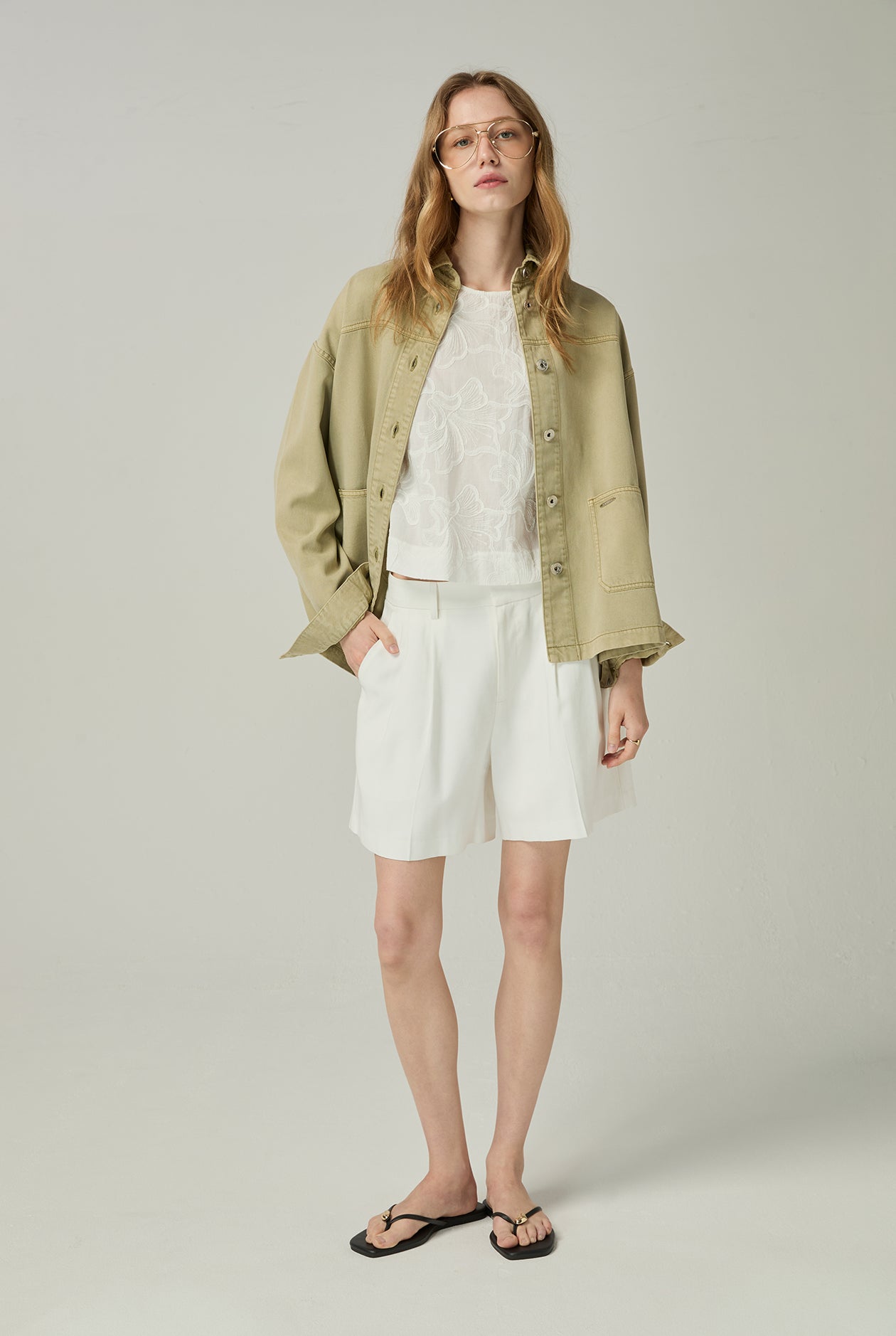 EMBROIDERED SLEEVELESS BLOUSE - CC Double O Official Store