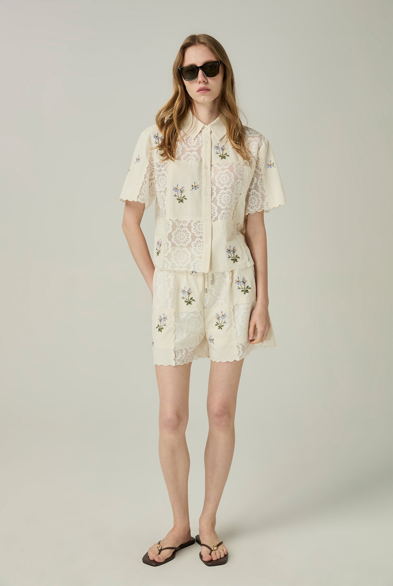 EMBROIDERED CROCHET SHIRT - CC Double O Official Store