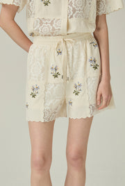 EMBROIDERED CROCHET SHORTS - CC Double O Official Store