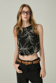 SLEEVELESS FLORAL BLOUSE - CC Double O Official Store