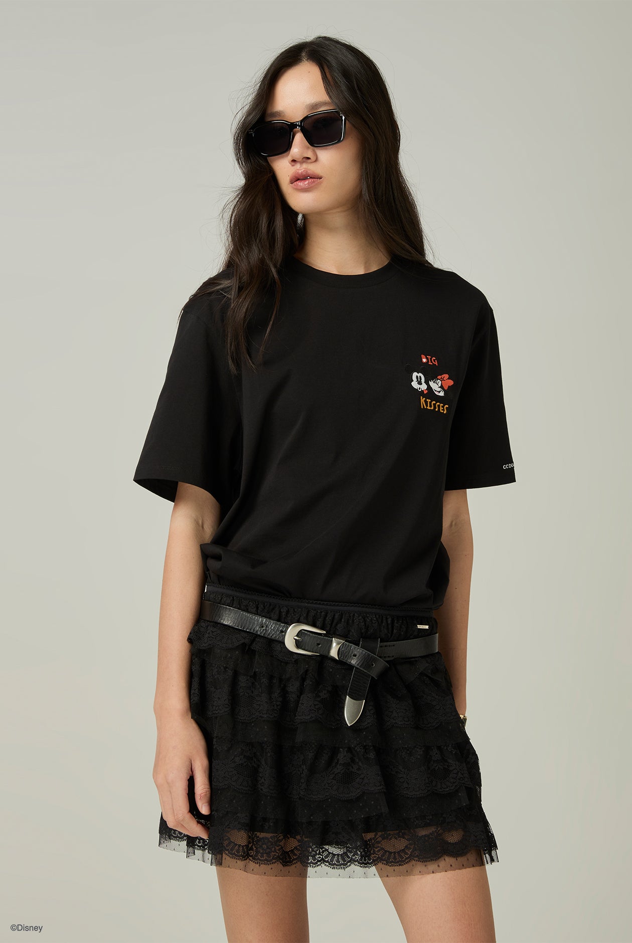 OVERSIZED MICKEY AND MINNIE MOUSE GRAPHIC TEE - CC Double O Official Store