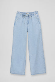 PALE BLUE WIDE-LEG DENIM