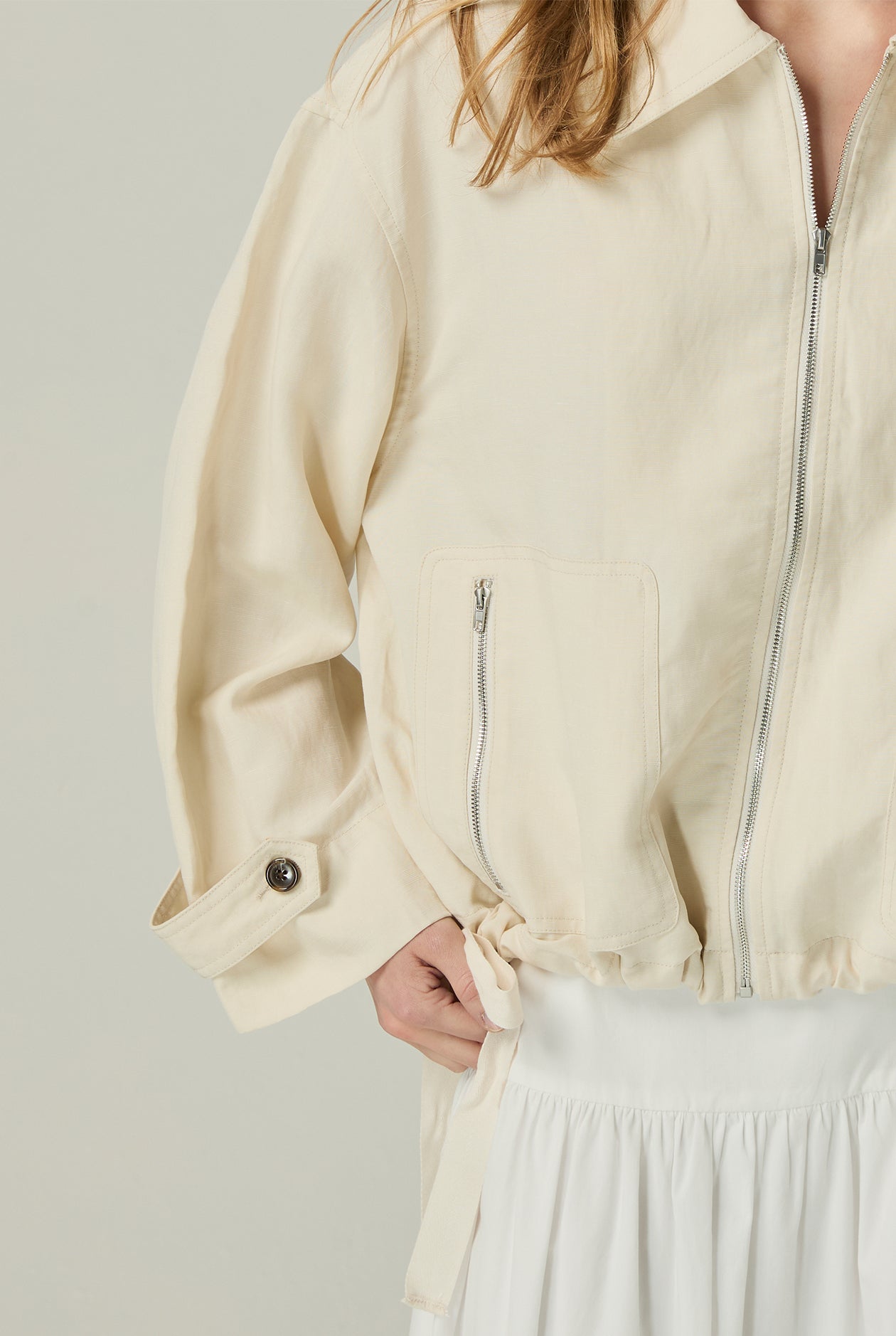 BOMBER JACKET WITH ADJUSTABLE HEM - CC Double O Official Store