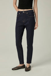 MID-RISE RAW NAVY SKINNY JEANS - CC Double O Official Store