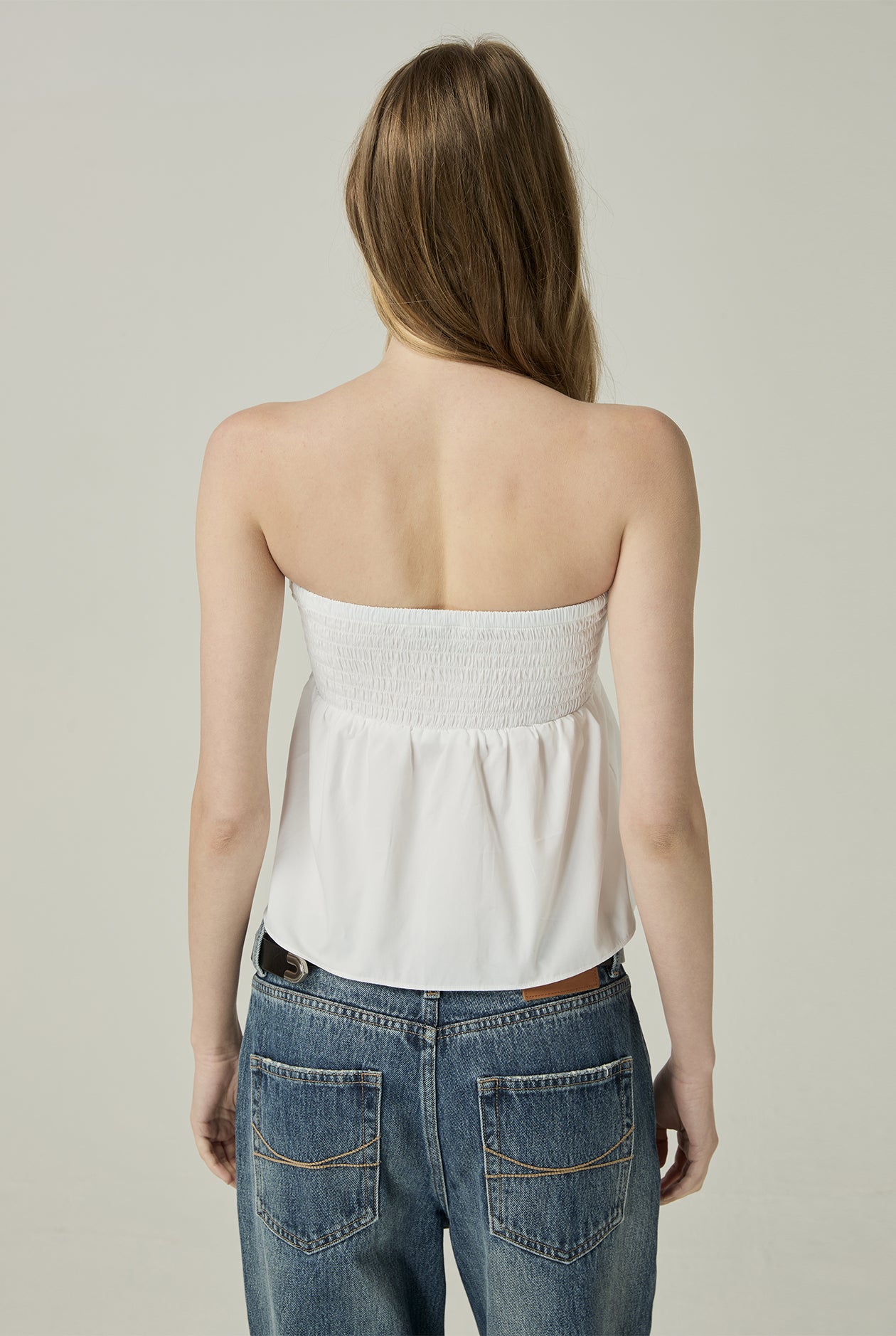 SMOCKED STRAPLESS TUBE TOP - CC Double O Official Store