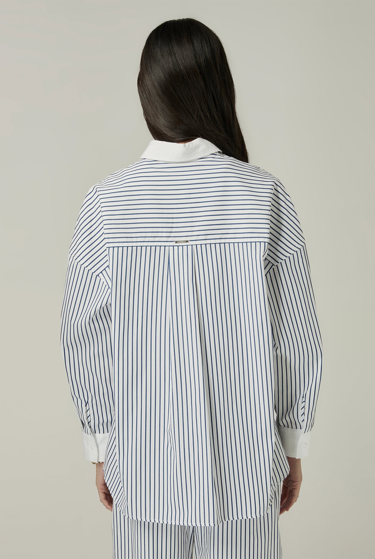 STRIPED OVERSIZED SHIRT - CC Double O Official Store