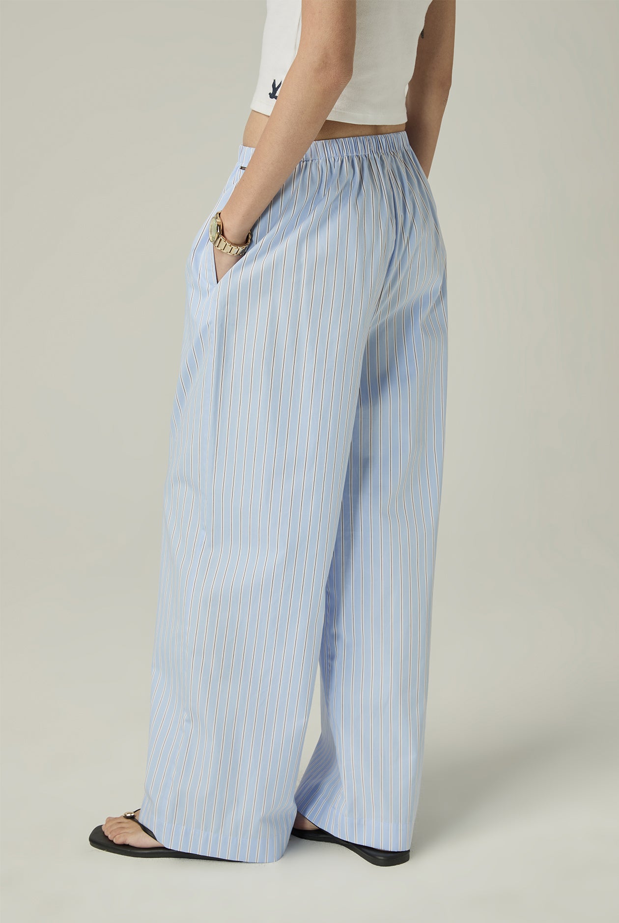 DRAWSTRING STRIPE PANTS - CC Double O Official Store